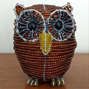 Beadworx Owl Statue
